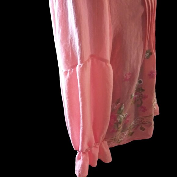 Hope Springs Boho Blouse Size XL, Plus Size Woman, XL Embroidered Retro Blouse - Picture 8 of 16